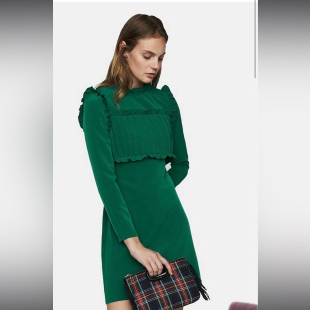 Maje Roumba Pleated Bib Straight Dress